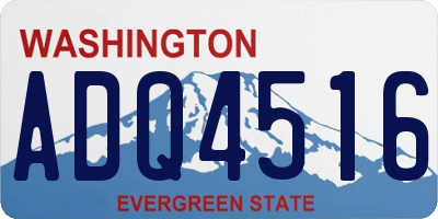 WA license plate ADQ4516