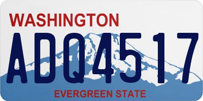 WA license plate ADQ4517