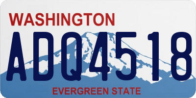 WA license plate ADQ4518