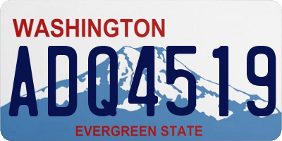 WA license plate ADQ4519