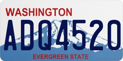 WA license plate ADQ4520