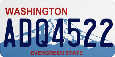WA license plate ADQ4522