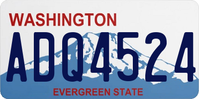 WA license plate ADQ4524