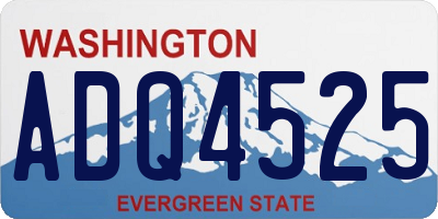 WA license plate ADQ4525