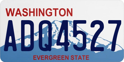 WA license plate ADQ4527