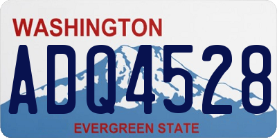 WA license plate ADQ4528
