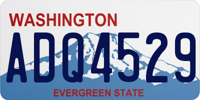 WA license plate ADQ4529