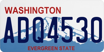 WA license plate ADQ4530