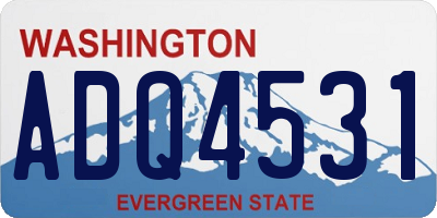 WA license plate ADQ4531
