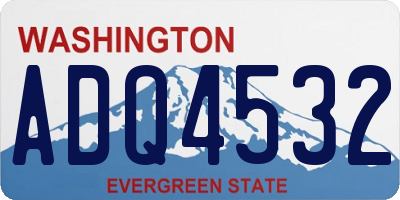 WA license plate ADQ4532