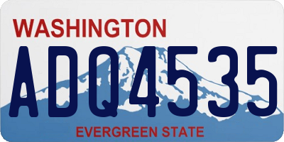 WA license plate ADQ4535