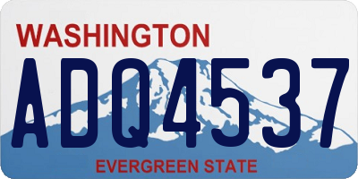 WA license plate ADQ4537