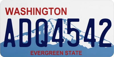 WA license plate ADQ4542