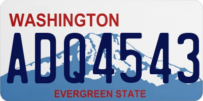 WA license plate ADQ4543