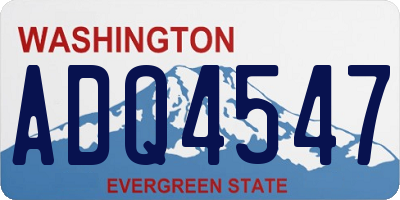 WA license plate ADQ4547
