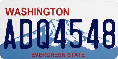 WA license plate ADQ4548