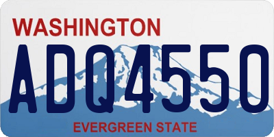 WA license plate ADQ4550