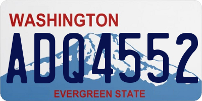 WA license plate ADQ4552