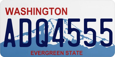 WA license plate ADQ4555