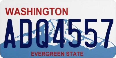 WA license plate ADQ4557