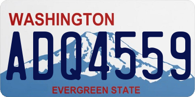 WA license plate ADQ4559