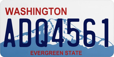 WA license plate ADQ4561