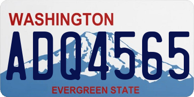 WA license plate ADQ4565