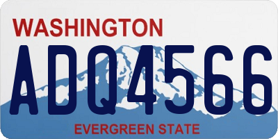 WA license plate ADQ4566