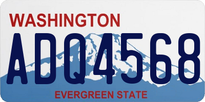 WA license plate ADQ4568