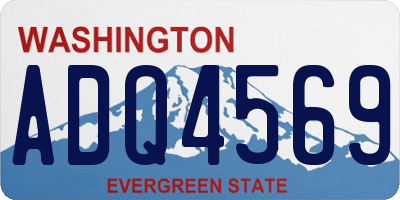 WA license plate ADQ4569