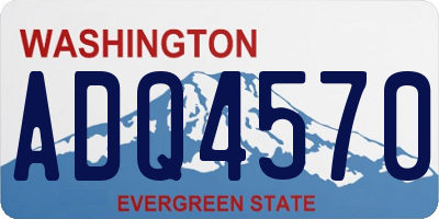 WA license plate ADQ4570