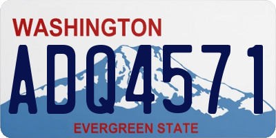 WA license plate ADQ4571