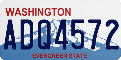 WA license plate ADQ4572