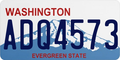 WA license plate ADQ4573