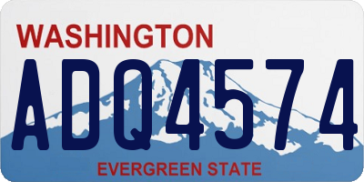 WA license plate ADQ4574