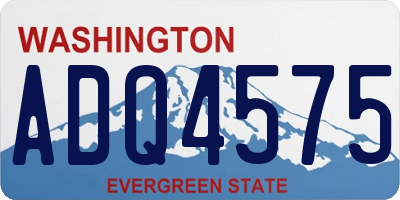 WA license plate ADQ4575