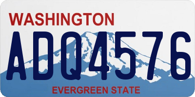 WA license plate ADQ4576