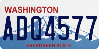 WA license plate ADQ4577