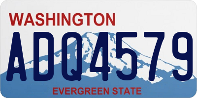 WA license plate ADQ4579