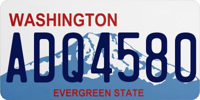 WA license plate ADQ4580