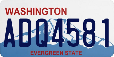 WA license plate ADQ4581
