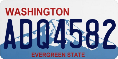 WA license plate ADQ4582