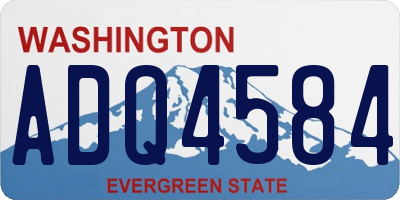 WA license plate ADQ4584