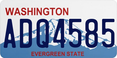 WA license plate ADQ4585