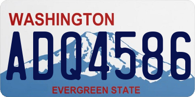 WA license plate ADQ4586