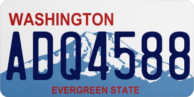 WA license plate ADQ4588