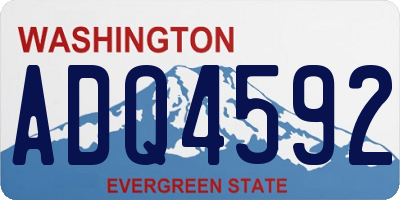 WA license plate ADQ4592