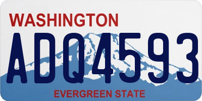 WA license plate ADQ4593