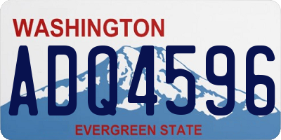 WA license plate ADQ4596