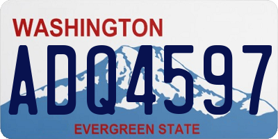 WA license plate ADQ4597